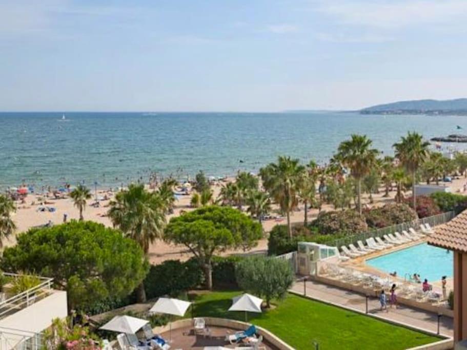 Port Frejus Cap Hermes Vue Mer Et Port Pieds Dans L'Eau Piscine Pkg エクステリア 写真